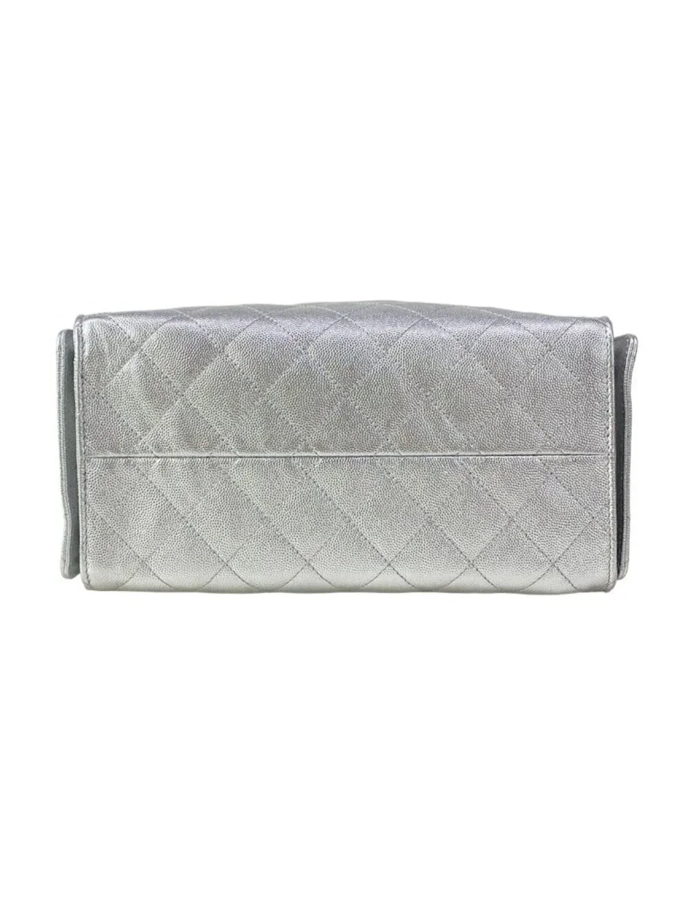 Chanel Shoulder Bag 25 Small Silver Metallic